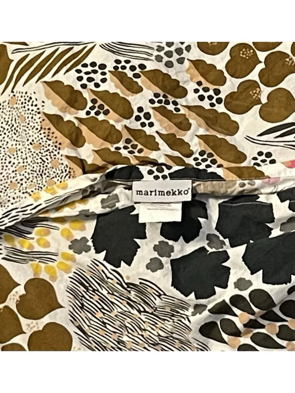 Marimekko Pieni Letto King Shams Pair 100% Cotton Botanical Floral Mexico Floral